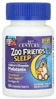 Мелатонин для детей, от 4 лет, вкус малины, Zoo Friends Sleep, Children's Chewable Melatonin, Ages 4+, 21st Century, 60 жевательных таблеток