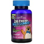 Мультивітаміни для дітей, смак фруктів, Zoo Friends Multi, 21st Century, 60 жувальних цукерок: ціни та характеристики