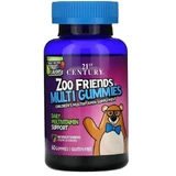 Мультивитамины для детей, вкус фруктов, Zoo Friends Multi, 21st Century, 60 жевательных конфет
