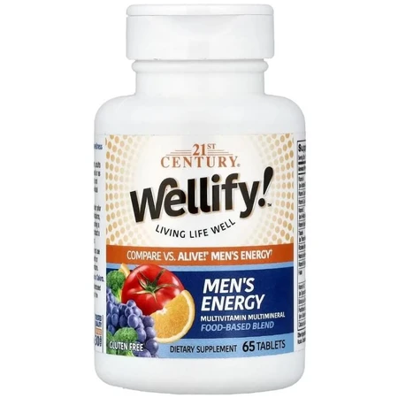 Мультивитамины и мультиминералы для мужчин, Wellify, Men's Energy, Multivitamin Multimineral, 21st Century, 65 таблеток: цены и характеристики
