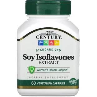 Соевые Изофлавоны, Standardized Soy Isoflavones Extract, 21st Century, 60 вегетарианских капсул