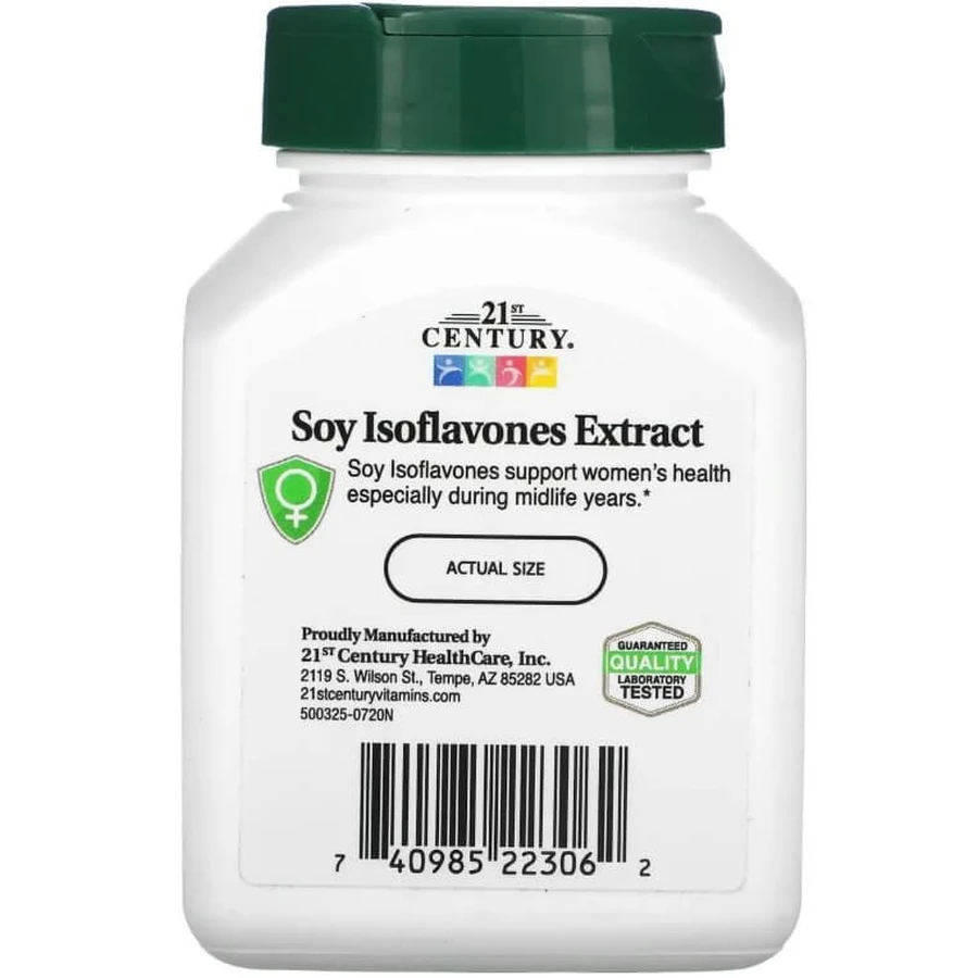 Соєві Ізофлавони, Standardized Soy Isoflavones Extract, 21st Century, 60 вегетаріанських капсул: ціни та характеристики