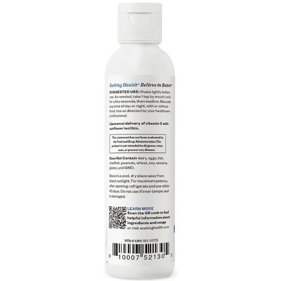 Витамин С липосомальный, 1000 мг, Liposomal Vitamin C, Seeking Health, 150 мл: цены и характеристики