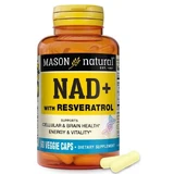 NAD+ с ресвератролом, NAD+ Supplement with Resveratrol, Mason Natural, 60 вегетарианских капсул