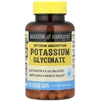 Калий глицинат, Optimum Absorption Potassium Glycinate, Mason Natural, 90 вегетарианских капсул: цены и характеристики