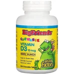 Витамин D3 для детей, 10 мкг (400 МЕ), вкус ягод, Chewable Vitamin D3, Natural Factors, 250 жевательных таблеток: цены и характеристики
