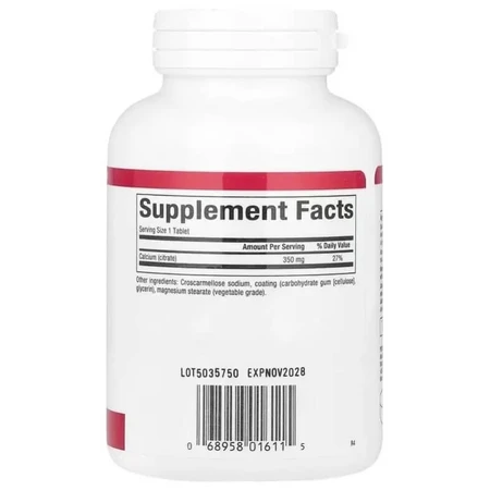 Кальцій цитрат, 350 мг, Calcium Citrate, Natural Factors, 90 таблеток: ціни та характеристики