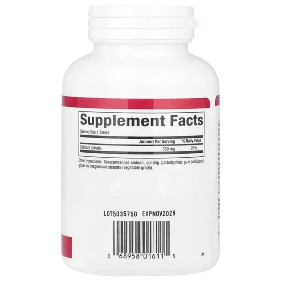 Кальцій цитрат, 350 мг, Calcium Citrate, Natural Factors, 90 таблеток: ціни та характеристики