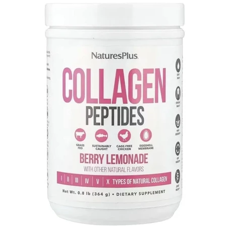 Пептиди колагену, смак ягідного лимонаду, Collagen Peptides, Natures Plus, 364 г: ціни та характеристики