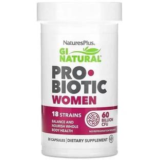 Пробіотик для жінок, 60 млрд КУО, GI Natural, Probiotic Women, Natures Plus, 30 капсул