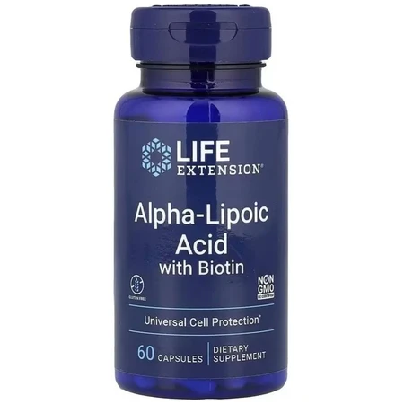 Альфа-липоевая кислота с биотином, 250 мг, Alpha-Lipoic Acid with Biotin, Life Extension, 60 капсул: цены и характеристики