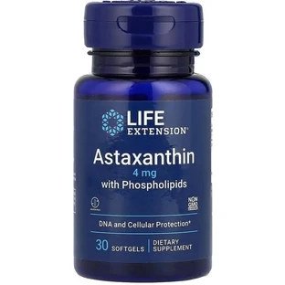 Астаксантин з фосфоліпідами, 4 мг, Astaxanthin with Phospholipids, Life Extension, 30 гелевих капсул