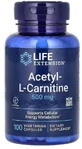 Ацетил L-карнитин, 500 мг, Acetyl-L-Carnitine, Life Extension, 100 вегетарианских капсул