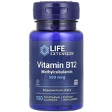 Витамин B12, Метилкобаламин, 500 мкг, вкус клубники, Vitamin B12, Methylcobalamin, Life Extension, 100 жевательнх таблеток