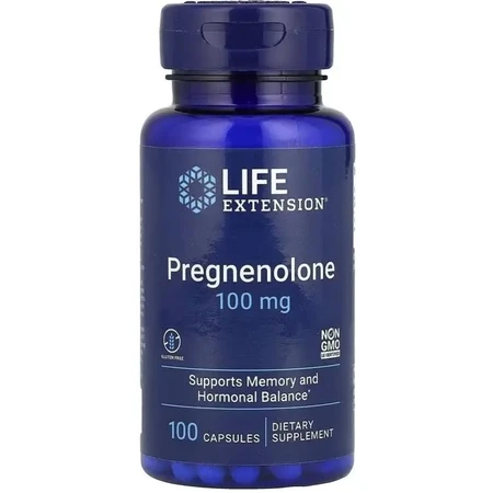 Прегненолон 100 мг, Pregnenolone Life Extension, 100 капсул: ціни та характеристики