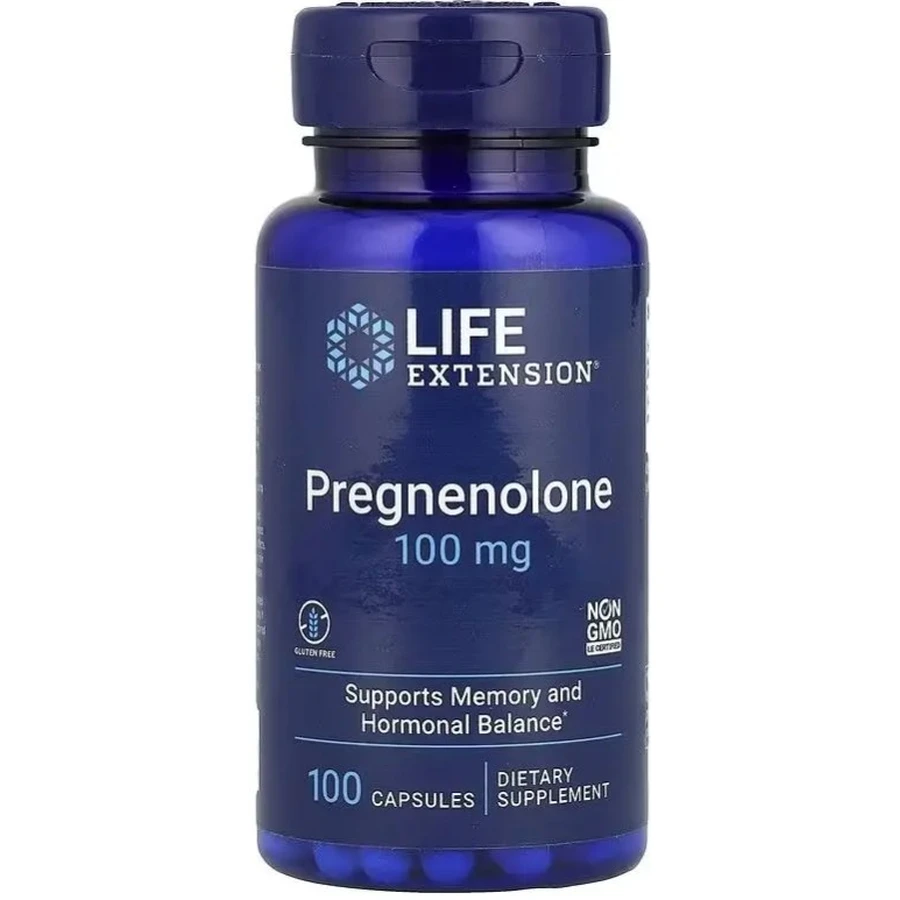 Прегненолон 100 мг, Pregnenolone Life Extension, 100 капсул: ціни та характеристики