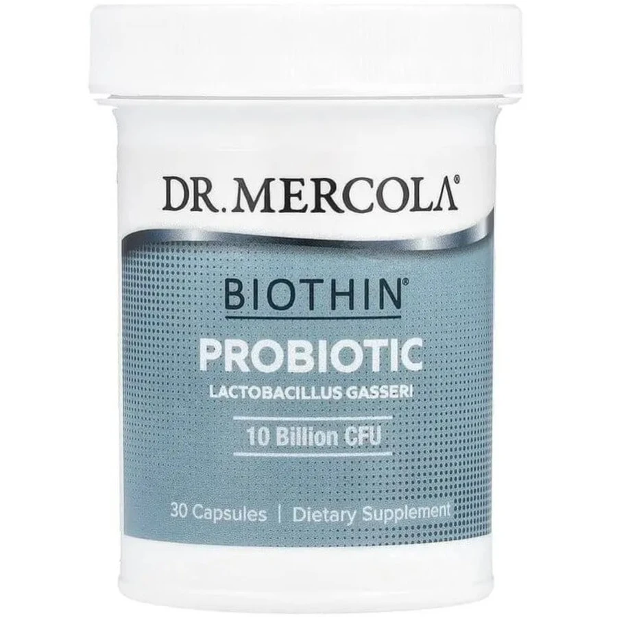 Пробіотик, 250 мг (10 млрд КУО), Biothin Probiotic, Lactobacillus Gasseri, Dr. Mercola, 30 капсул: ціни та характеристики