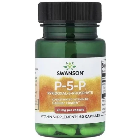 P-5-P (піридоксальфосфат) 20 мг Swanson P-5-P, 60 капсул: ціни та характеристики