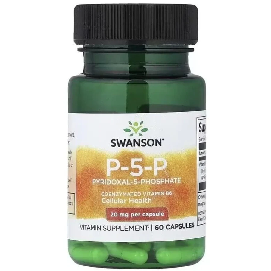 P-5-P (піридоксальфосфат) 20 мг Swanson P-5-P, 60 капсул: ціни та характеристики