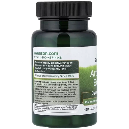 Артишок, 250 мг, Artichoke Extract, Swanson, 60 капсул: цены и характеристики