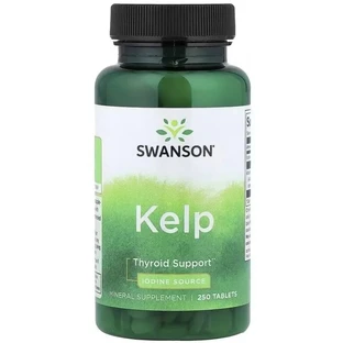 Водоросли, Kelp, Swanson, 250 таблеток
