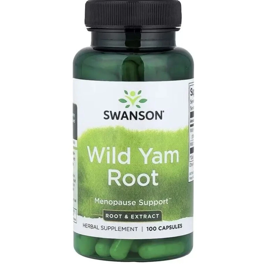 Дикий Ямс, Wild Yam Root, Swanson, 100 капсул: ціни та характеристики