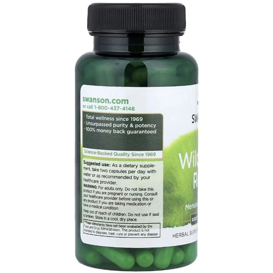 Дикий Ямс, Wild Yam Root, Swanson, 100 капсул: ціни та характеристики