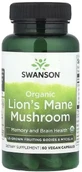 Ежовик гребенчатый, Organic Lion's Mane Mushroom, Swanson, 60 веганских капсул