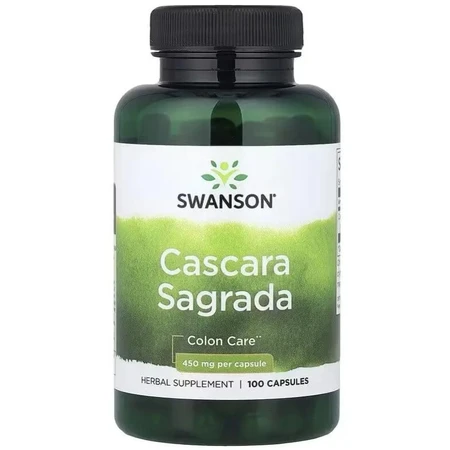 Каскара Саграда, 450 мг, Cascara Sagrada, Swanson, 100 капсул: ціни та характеристики