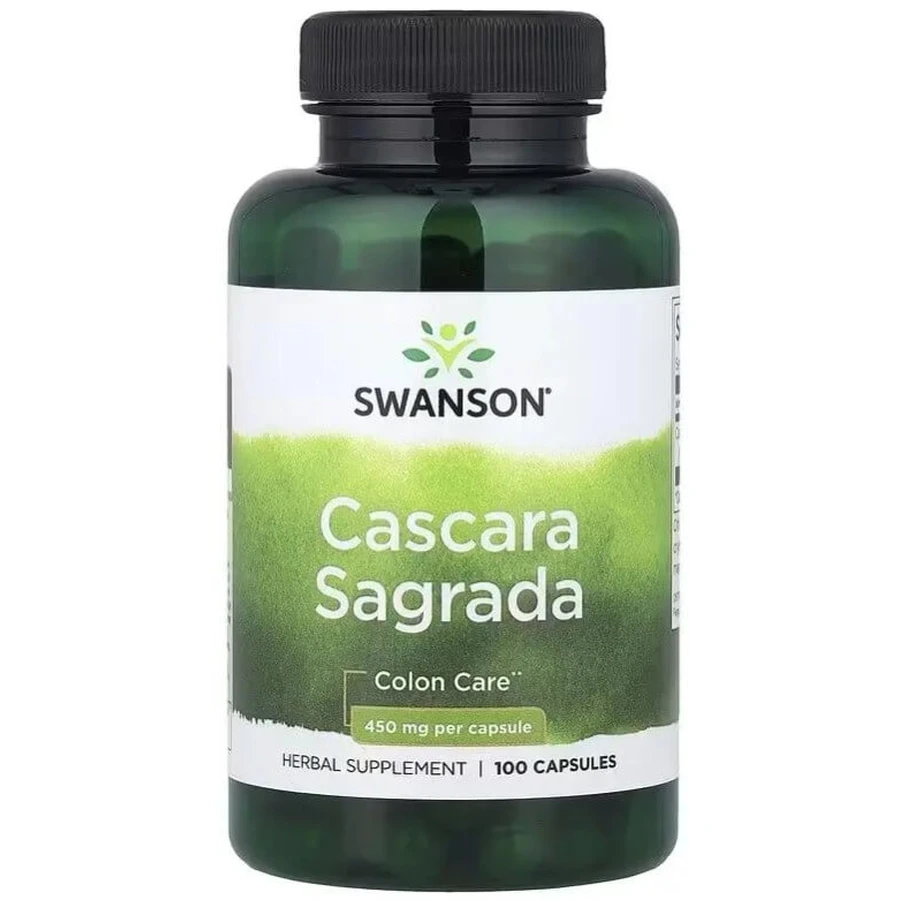 Каскара Саграда, 450 мг, Cascara Sagrada, Swanson, 100 капсул: ціни та характеристики