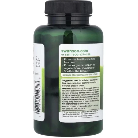 Каскара Саграда, 450 мг, Cascara Sagrada, Swanson, 100 капсул: ціни та характеристики