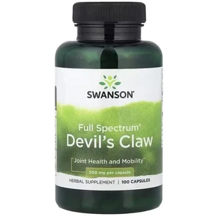 Коготь Дьявола (Гарпагофитум), 500 мг, Full Spectrum Devil's Claw, Swanson, 100 капсул