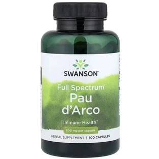 Кора По Д'арко, 500 мг, Full Spectrum Pau d'Arco, Swanson, 100 капсул