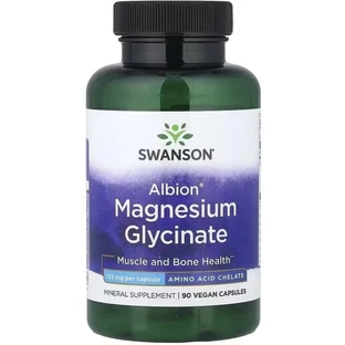 Магній гліцинат, 133 мг, Albion, Magnesium Glycinate, Swanson, 90 веганських капсул