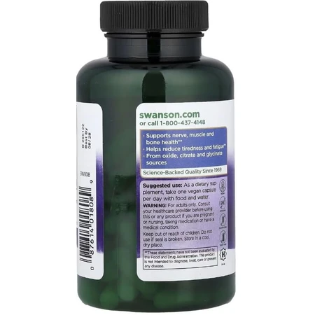 Магній потрійний комплекс, 400 мг, Triple Magnesium Complex, Swanson, 100 веганських капсул: ціни та характеристики