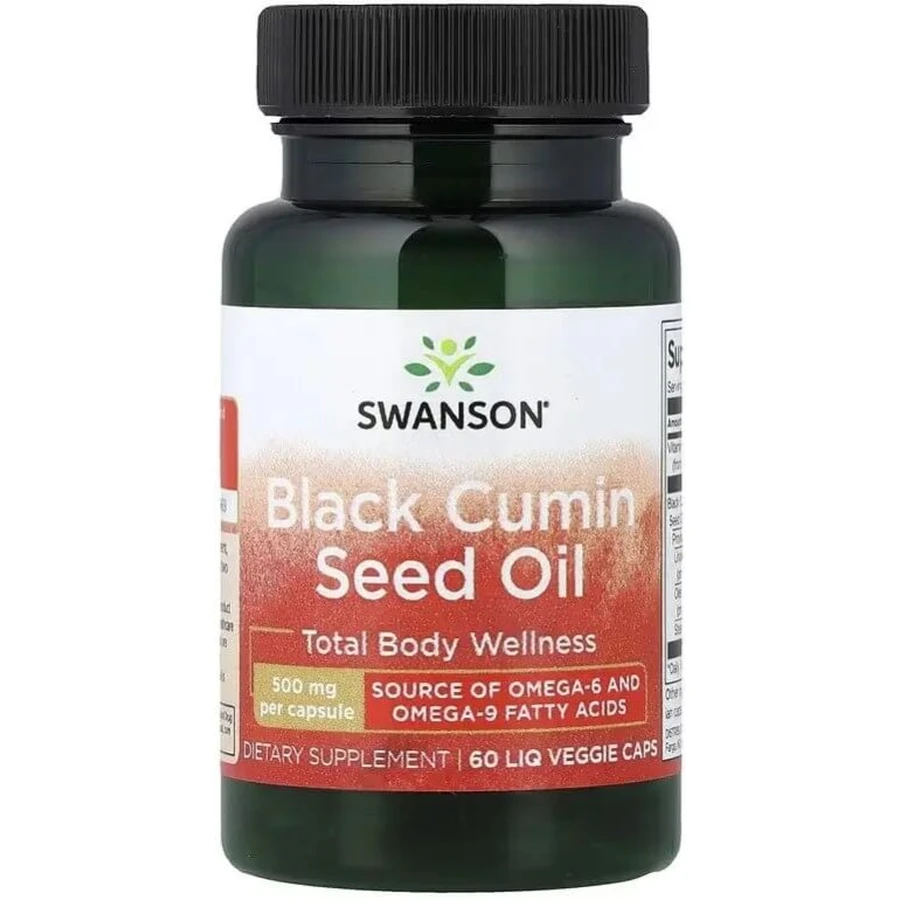 Масло семян черного тмина, Black Cumin Seed Oil, Swanson, 60 вегетарианских капсул: цены и характеристики