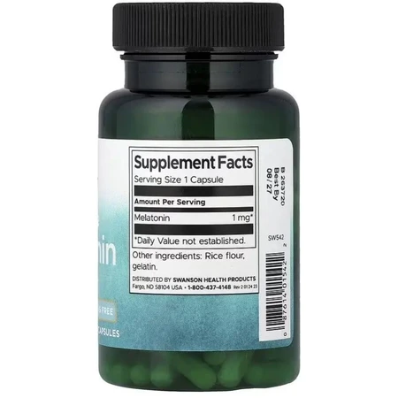 Мелатонин, 1 мг, Low Dose Melatonin, Swanson, 120 капсул: цены и характеристики