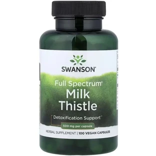 Расторопша, 500 мг, Full Spectrum Milk Thistle, Swanson, 100 веганских капсул