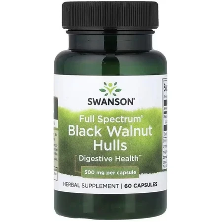 Черный орех, 500 мг, Full Spectrum Black Walnut Hulls, Swanson, 60 капсул: цены и характеристики