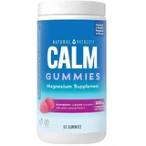 Цитрат Магния, 330 мг, вкус малина лимон, CALM, Magnesium Supplement, Natural Vitality, 60 жевательных конфет
