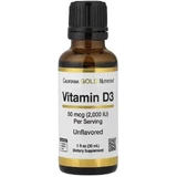 Вітамін D3 у краплях, 50 мкг (2000 МО), без смаку, Vitamin D3, California Gold Nutrition, 30 мл