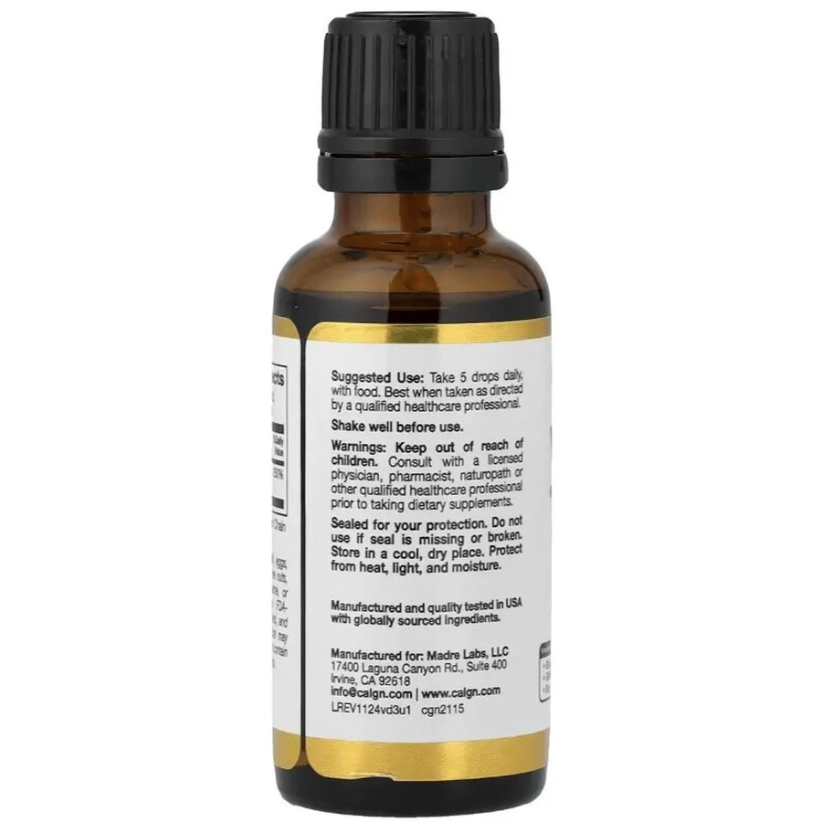 Вітамін D3 у краплях, 50 мкг (2000 МО), без смаку, Vitamin D3, California Gold Nutrition, 30 мл: ціни та характеристики