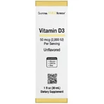 Вітамін D3 у краплях, 50 мкг (2000 МО), без смаку, Vitamin D3, California Gold Nutrition, 30 мл: ціни та характеристики