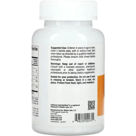 Кальций и Магний для детей, вкус торта, Chewable Calcium with Magnesium For Children, California Gold Nutrition, 90 жевательных таблеток: цены и характеристики