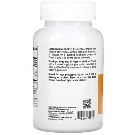 Магній для дітей, смак вишні, Chewable Magnesium for Children, California Gold Nutrition, 90 жувальних таблеток: ціни та характеристики