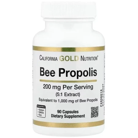 Прополіс бджолиний 1000 мг, Bee Propolis, California Gold Nutrition, 90 капсул: ціни та характеристики