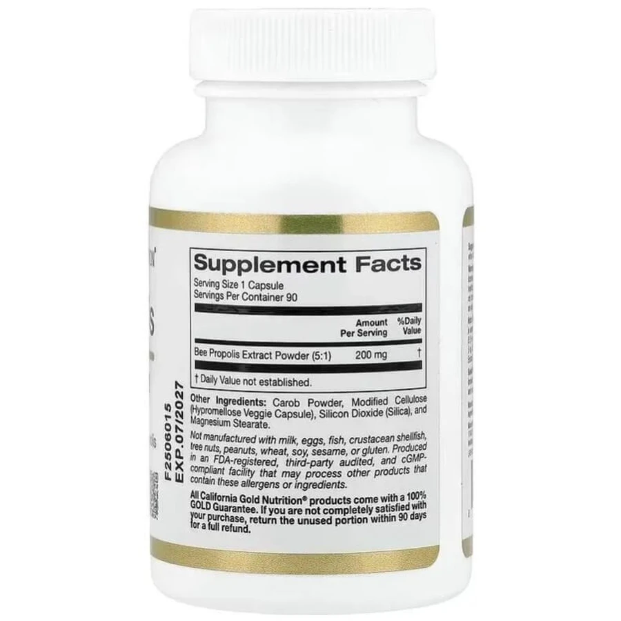 Прополіс бджолиний 1000 мг, Bee Propolis, California Gold Nutrition, 90 капсул: ціни та характеристики