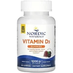 Вітамін D3, 25 мкг (1000 МО), смак ягід, Vitamin D3, Nordic Naturals, 60 жувальних цукерок: ціни та характеристики