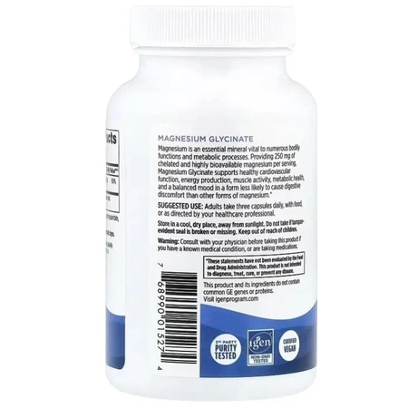 Магний глицинат, 250 мг на порцию, Magnesium Glycinate, Nordic Naturals, 90 капсул: цены и характеристики