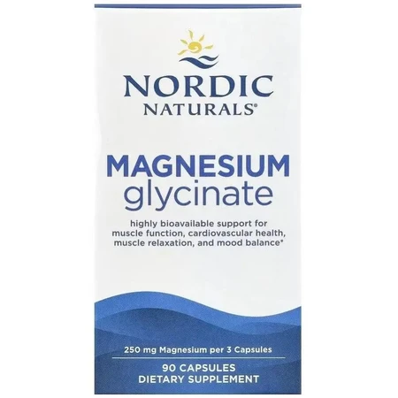 Магний глицинат, 250 мг на порцию, Magnesium Glycinate, Nordic Naturals, 90 капсул: цены и характеристики